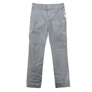 Gap Khakis Pants Womens 4 Regular Blue Chino Stretch Cotton Slim Fit Classic NEW